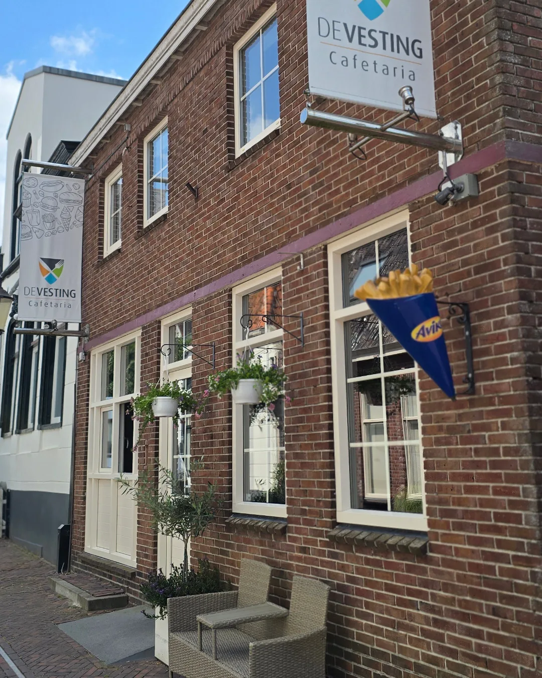 Gevel van Cafetaria de Vesting in Appingedam